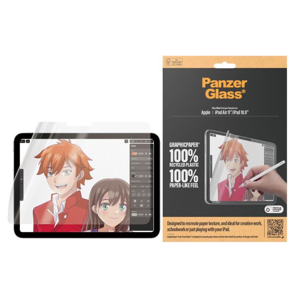 PanzerGlass Protection d'écran GraphicPaper Ultra-Wide Fit Apple iPad Air 11 pouces (2026) M4 / (2025) M3 / (2024) M2 / iPad 11 (2025) A16 / iPad 10 (2022)