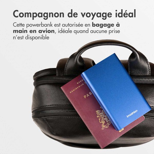 imoshion Ultra Series Aluminium Batterie externe 20.000 mAh - Charge rapide jusqu'à 33 watts - Cobalt Blue