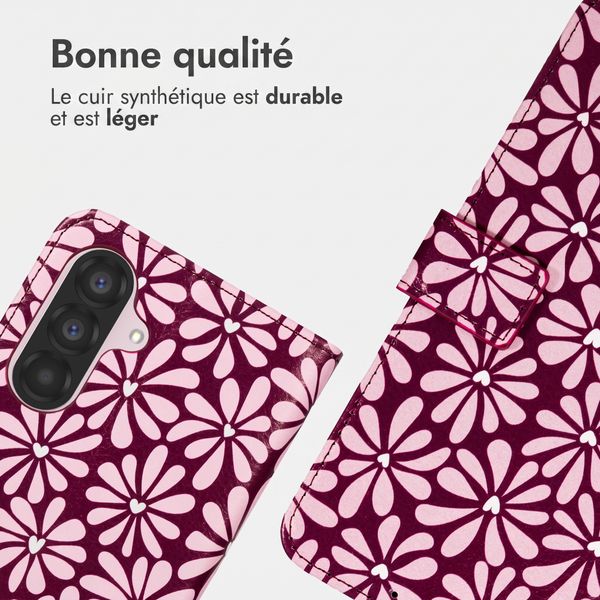 imoshion Étui de télephone portefeuille Design Samsung Galaxy A36 - Bloom Love Blush