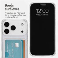 imoshion Coque silicone avec porte-cartes Apple iPhone 18 Pro / 17 Pro - Transparent