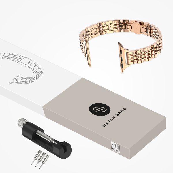Selencia Bracelet en acier slim style Jubilee Apple Watch | 38/40/41/42 mm - Rose Doré