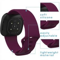 imoshion Bracelet silicone Fitbit Versa 4/ 3 / Sense (2) - Rouge foncé