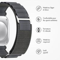 Accezz Bracelet en nylon Alpine Apple Watch | 44/45/46/49 mm - Dark Grey