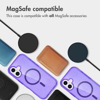 imoshion Coque Pailletée avec MagSafe Apple iPhone 16 - Paillettes Violet