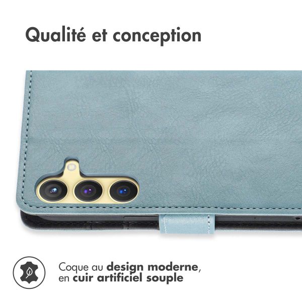 imoshion Étui de télephone portefeuille de luxe Samsung Galaxy S24 Plus - Bleu clair