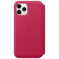 Apple 3 Pack Étui de télephone portefeuille Leather Folio Apple iPhone 11 Pro - Red Raspberry + Peacock + Black