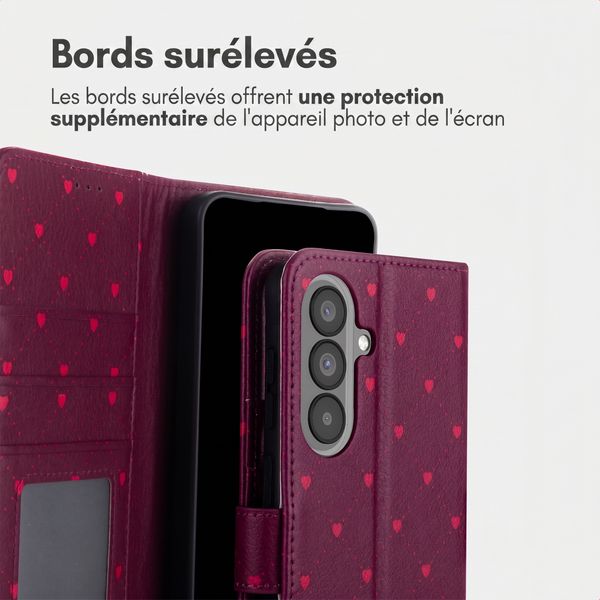 imoshion Étui de télephone portefeuille Design Samsung Galaxy A37 (5G) - Crush Check Coral Dust