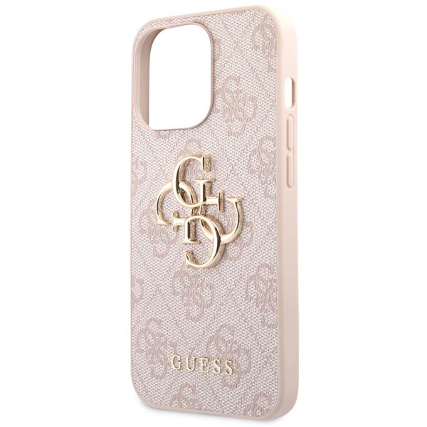 Guess Coque 4G Metal Logo Backcover Apple iPhone 13 Pro - Rose & Or