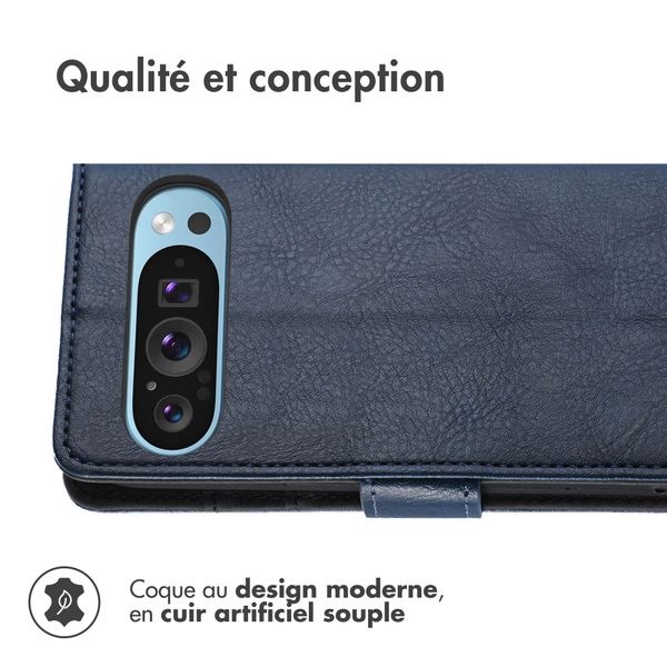 imoshion Étui de télephone portefeuille de luxe Google Pixel 9 / 9 Pro - Bleu foncé