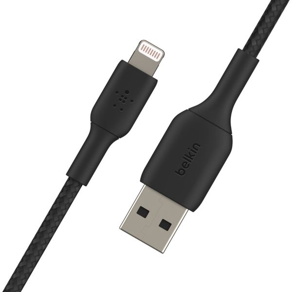 Belkin Câble Lightning vers USB-A tressé BoostCharge Pro - 3 mètres - Noir