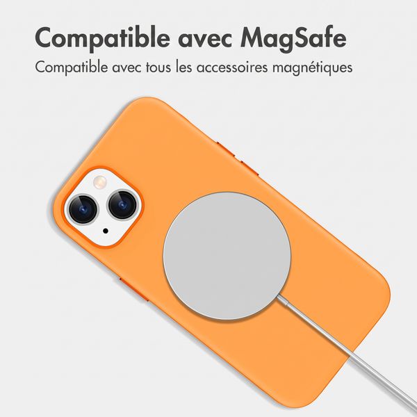 imoshion Coque arrière Color avec Thin MagSafe Ring Apple iPhone 14 / 13 - Orange