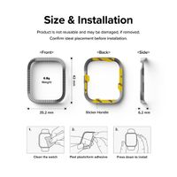 Ringke Style de lunette Apple Watch 7 / 8 / 9 - 41 mm - Matte Curve Silver