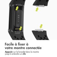 imoshion Bracelet sport en silicone avec boucle Fitbit Charge 5 / 6 - Noir