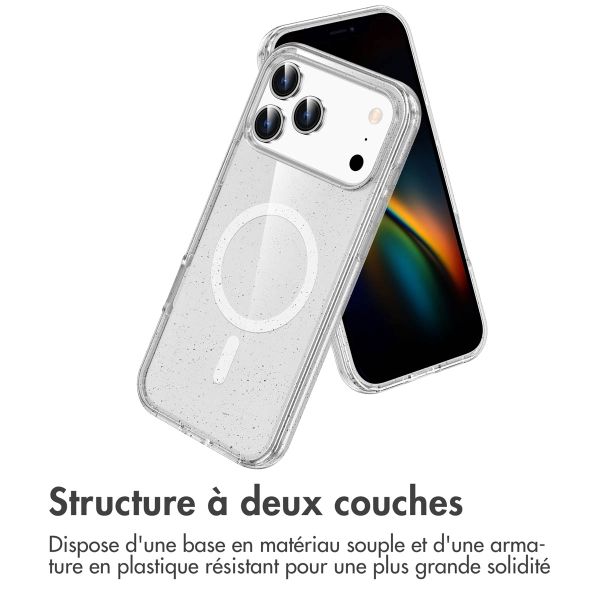 imoshion Coque Pailletée avec MagSafe Apple iPhone 17 Pro Max - Transparent