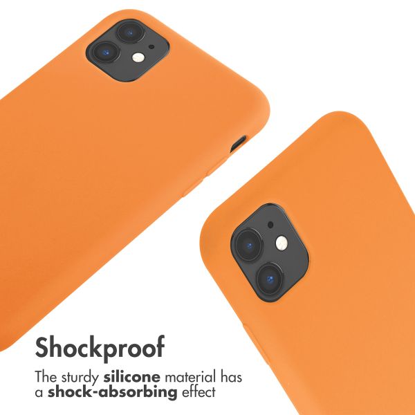 imoshion Coque en silicone avec cordon Apple iPhone 11 - Orange