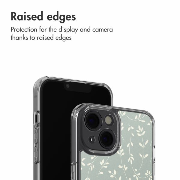 imoshion Coque Design Apple iPhone 14 - Smoke Green Flowers