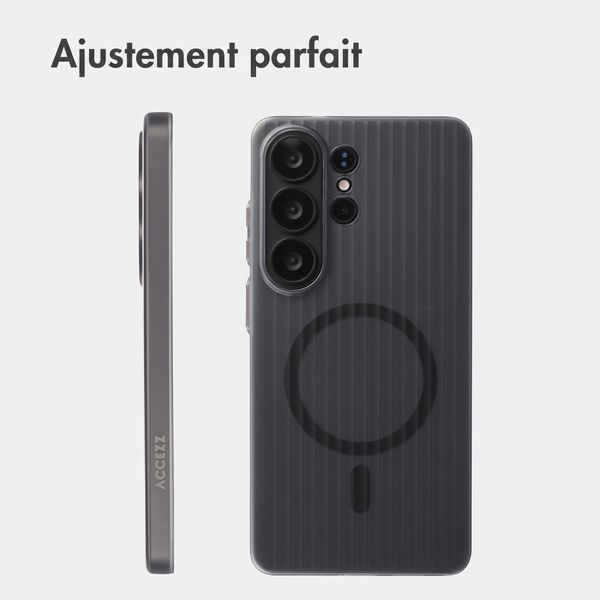 Accezz Coque arrière Lite avec MagSafe | Fluted | Samsung Galaxy S26 Ultra - Gris