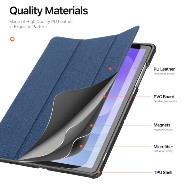 Dux Ducis Coque tablette Domo Samsung Galaxy Tab A11 Plus - Bleu foncé