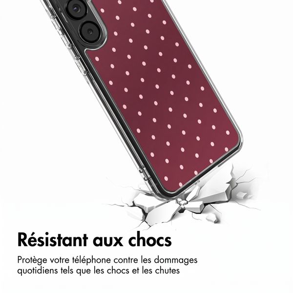 imoshion Coque Design Samsung Galaxy A55 - Polka Dot Bordeaux