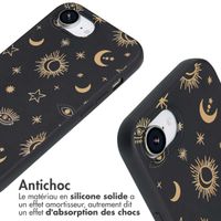imoshion Coque design en silicone avec cordon Apple iPhone 17e / 16e - Sky Black