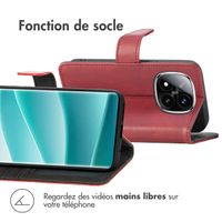 imoshion Étui de télephone portefeuille de luxe Xiaomi Redmi Note 14 Pro Plus (5G) - Rouge