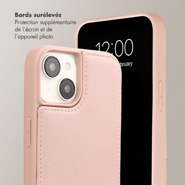 Selencia Coque de télephone Nova avec cordon et porte-cartes Apple iPhone 14 / 13 - Dusty Rose