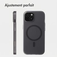 Accezz Coque arrière Lite avec MagSafe | Fluted | Apple iPhone 15 - Gris
