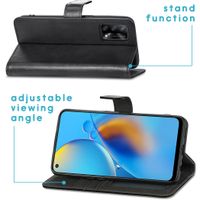 imoshion Étui de télephone portefeuille de luxe Oppo A74 (4G) - Noir