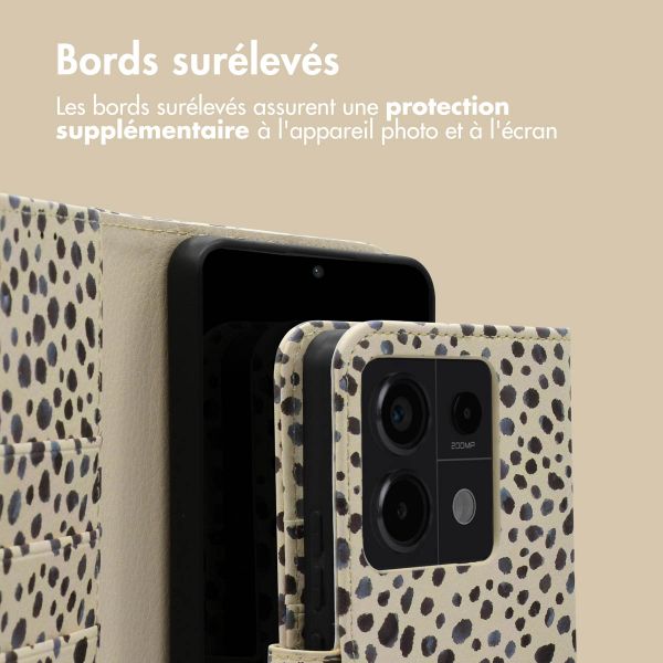 imoshion Étui de télephone portefeuille Design Xiaomi Redmi Note 13 Pro (5G) / Poco X6 - Black And White Dots
