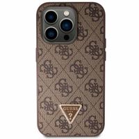 Guess Coque 4G Logo Triangle Strass Apple iPhone 15 Pro - Marron