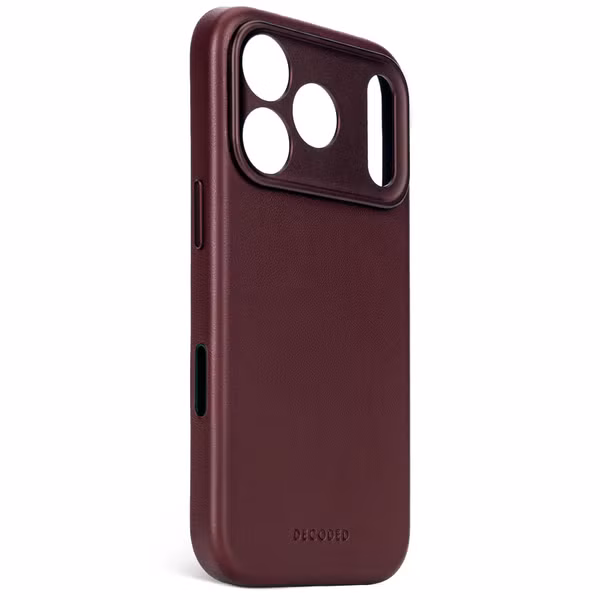 Decoded Coque en cuir MagSafe Apple iPhone 17 Pro - Burgundy