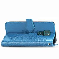 Etui de télephone portefeuille Mandala Motorola Moto E7 Plus / G9 Play - Turquoise