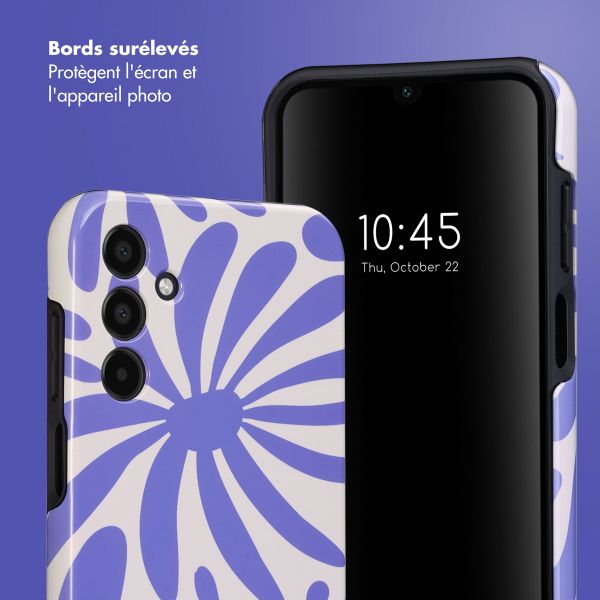 Selencia Coque arrière Vivid Samsung Galaxy A15 (5G/4G) - Modern Bloom Sapphire Blue