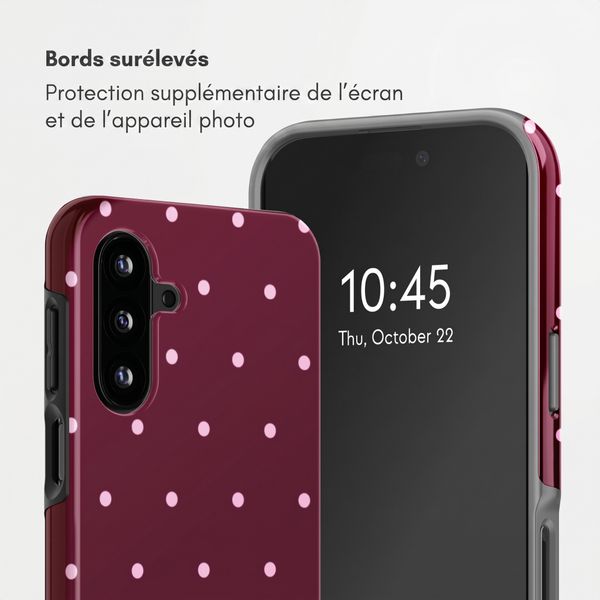 Selencia Coque arrière Vivid Samsung Galaxy A17 (5G) / (4G) - Happy Dots Burgundy