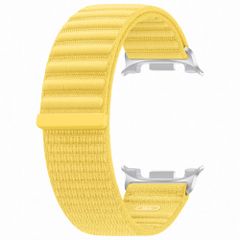 Samsung Bracelet en tissu original Samsung Galaxy Watch 9 (40/44mm) / Watch 8 (40/44mm) / Classic (46mm) - Taille M/L - Jaune