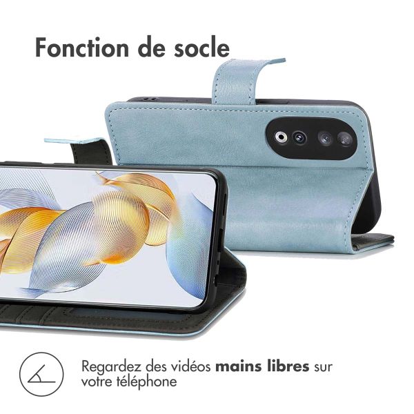 imoshion Étui de télephone portefeuille de luxe Honor 90 - Bleu clair