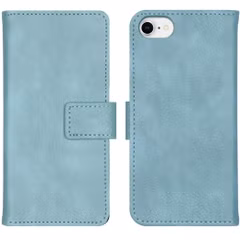 imoshion Étui de télephone portefeuille de luxe Apple iPhone SE (2022 / 2020) / 8 / 7 / 6(s) - Bleu clair
