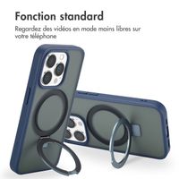 Accezz Coque Ring Stand avec MagSafe Apple iPhone 15 Pro - Bleu