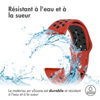 imoshion Bracelet sport en silicone  - Connexion universelle 22 mm - Red & Black