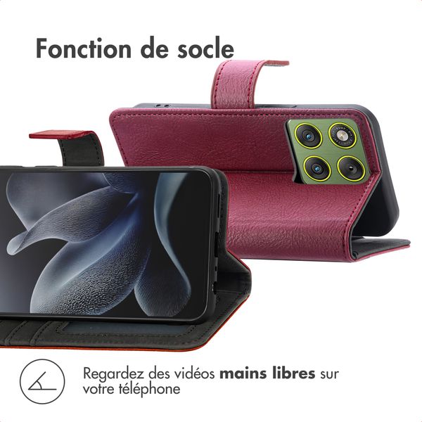 imoshion Étui de télephone portefeuille de luxe Motorola Edge 70 - Bordeaux