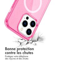imoshion Coque Pailletée avec MagSafe Apple iPhone 14 Pro Max - Paillettes Rose