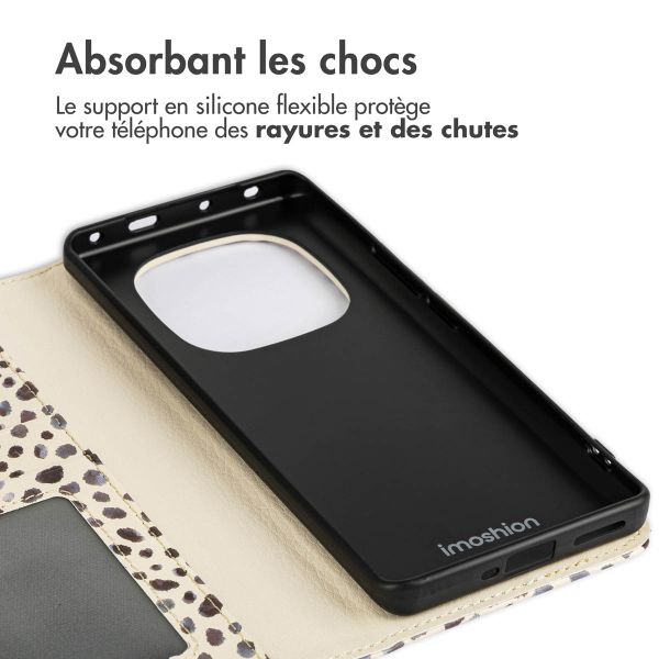 imoshion Étui de télephone portefeuille Design Xiaomi Redmi Note 14 Pro (5G) / 14 Pro Plus (5G) - Black And White Dots