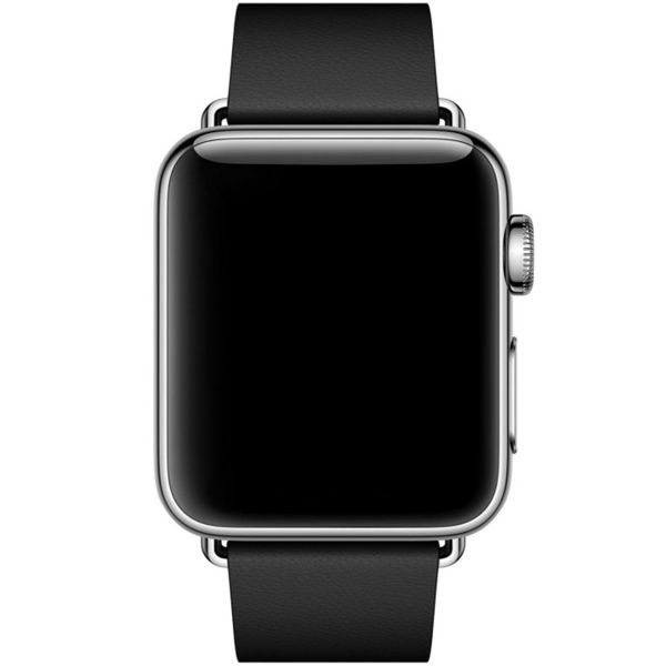 Apple Bracelet Leather Band Modern Buckle Apple Watch | 38/40/41/42 mm - Taille S - Black