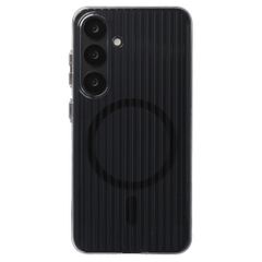 Accezz Coque arrière Lite avec MagSafe | Fluted | Samsung Galaxy S25 - Glossy Black