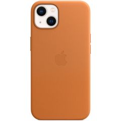 Apple Coque Leather MagSafe Apple iPhone 13 - Golden Brown