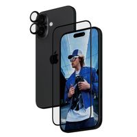 PanzerGlass Pack 2-en-1 - Protection d'écran antibactérienne Ultra-Wide Fit avec applicateur + Protection de caméra Apple iPhone 16