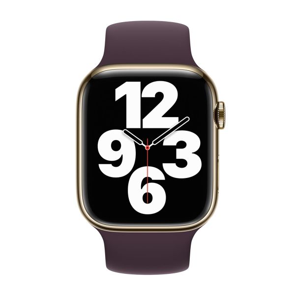 Apple Bracelet Boucle unique en Silicone Apple Watch | 38/40/41/42 mm - Taille 5 - Dark Cherry