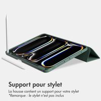 Accezz Coque tablette portefeuille Smart Silicone Apple iPad Pro 13 (2025) M5 / (2024) M4 - Vert foncé