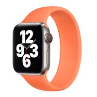 Apple Bracelet Boucle unique en Silicone Apple Watch | 44/45/46/49 mm - Taille 9 - Kumquat