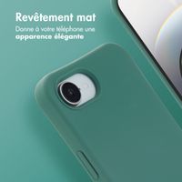 imoshion Coque arrière Color avec cordon amovible et MagSafe Apple iPhone 17e / 16e - Vert foncé